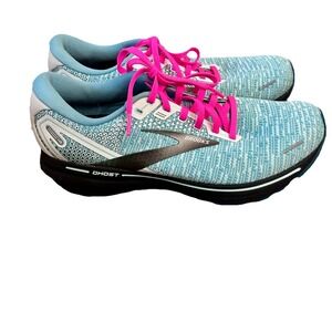 Brooks Ghost 14 Women's Sz 11 South Beach Green/Black Running Sneakers Shoes EUC